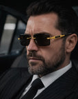 MEN'S Natural Crystal Stone Sunglasses – Handcrafted Luxury