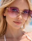 Women’s Small-Frame UV Protection Sunglasses – Elegant Personality Gradient Fashion Shades