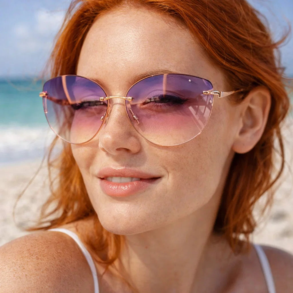 Women’s Small-Frame UV Protection Sunglasses – Elegant Personality Gradient Fashion Shades