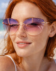 Women’s Small-Frame UV Protection Sunglasses – Elegant Personality Gradient Fashion Shades