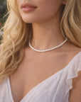 Women’s Natural Freshwater Pearl Choker – 14K Gold-Filled Vintage Hepburn-Inspired Necklace