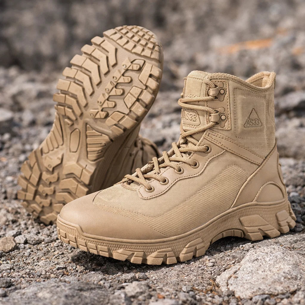 Men High-Top Hiking Shoes – Waterproof Gore-Tex Lined Outdoor Trekking Boots with Anti-Slip EVA Sole