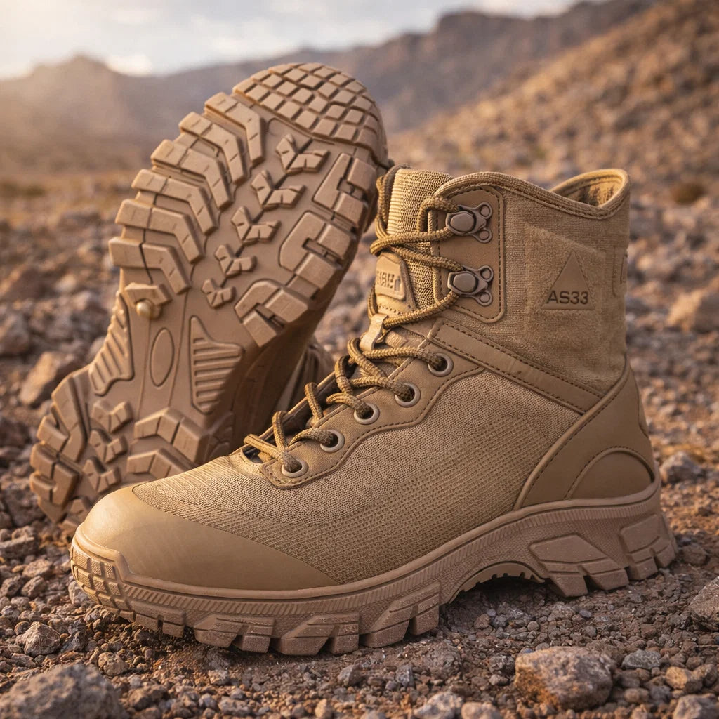 Men High-Top Hiking Shoes – Waterproof Gore-Tex Lined Outdoor Trekking Boots with Anti-Slip EVA Sole